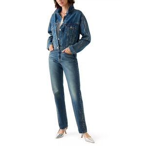 Levi’s 501 Curve Jeans Womens W26 L30 Solargenic High Rise Straight Denim